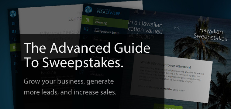 advanced guide to sweepstakes