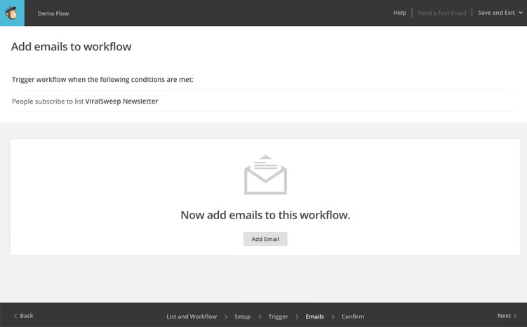 Set up Mailchimp automation step 4