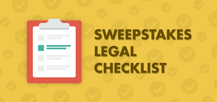 sweepstakes legal checklist