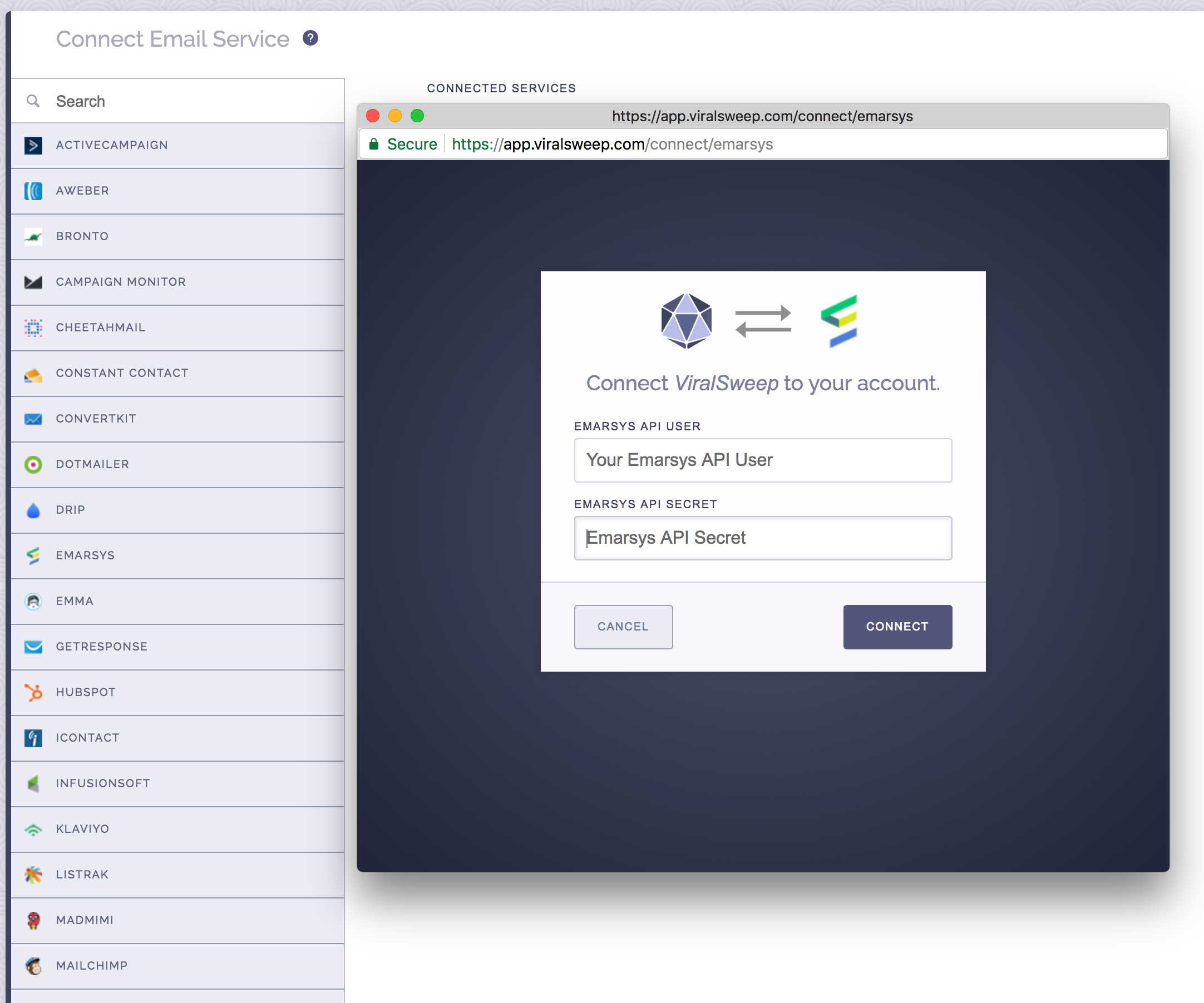 emarsys integration