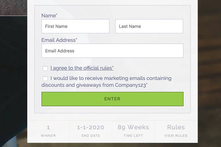 GDPR non-compliant form example 4