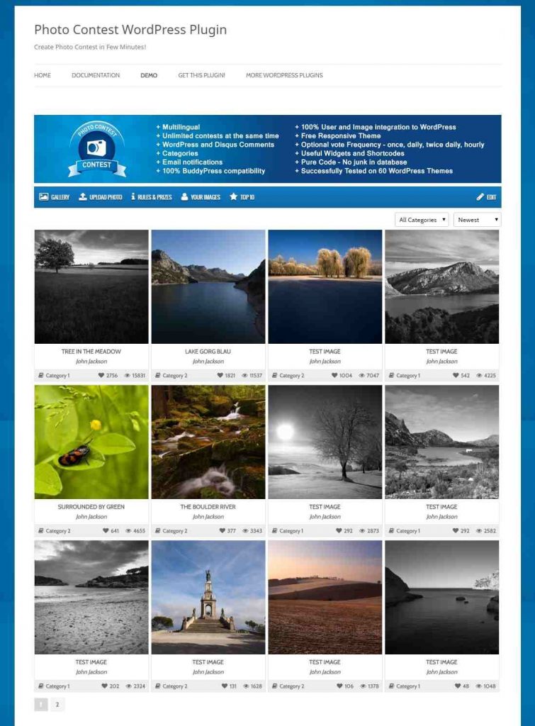 Photo contest WordPress Plugin