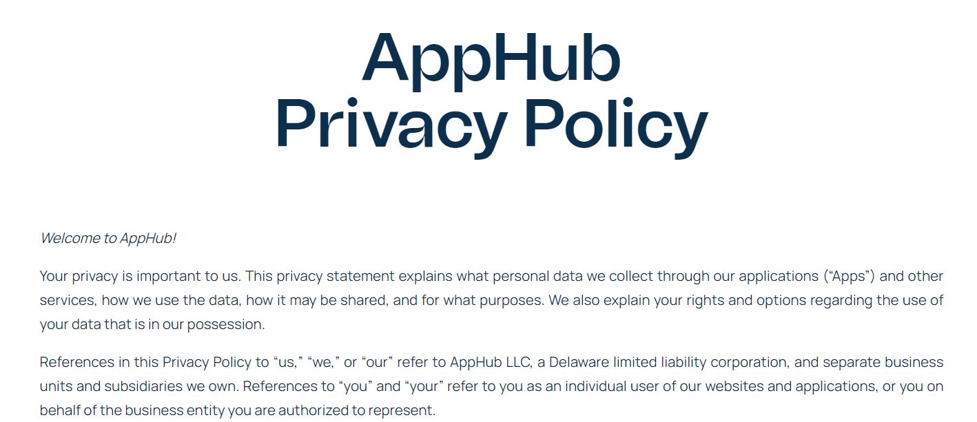 Privacy policy example