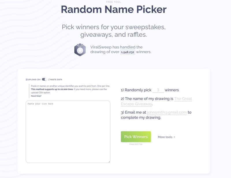 Five Best Giveaway Generators You Can Use Today - ViralSweep