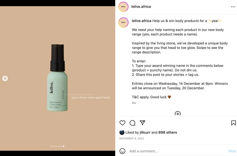 instagram giveaway contest