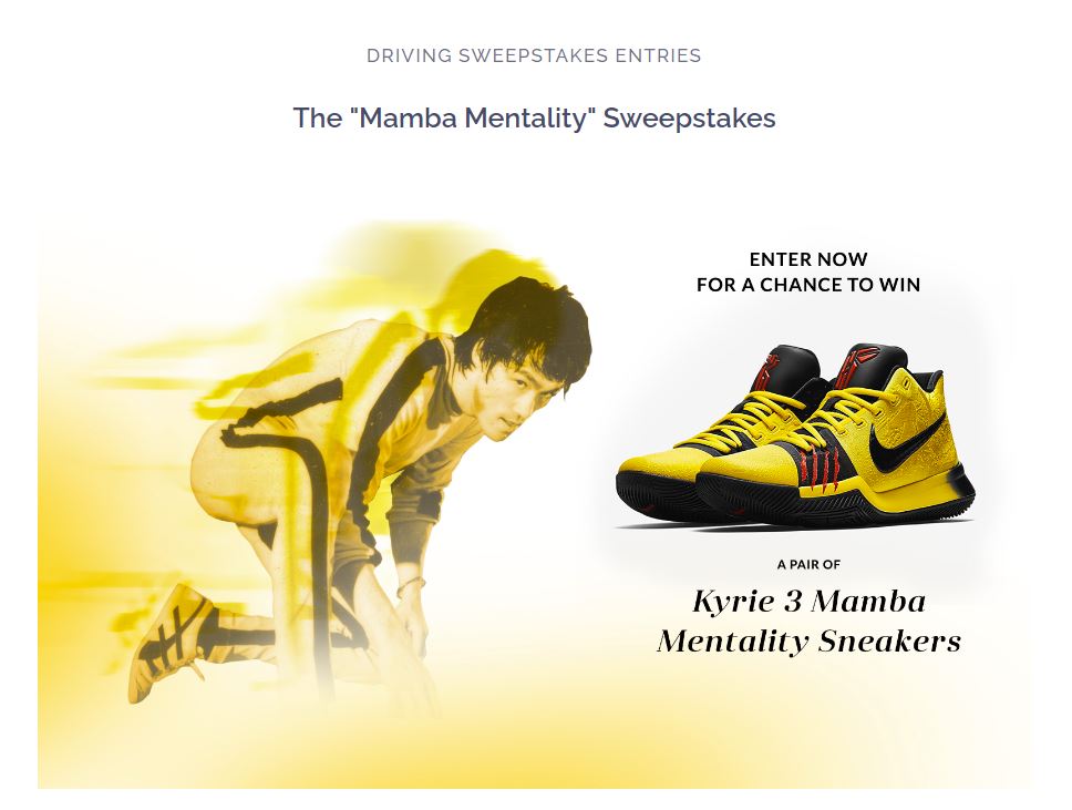 Successful giveaway example - Bruce Lee