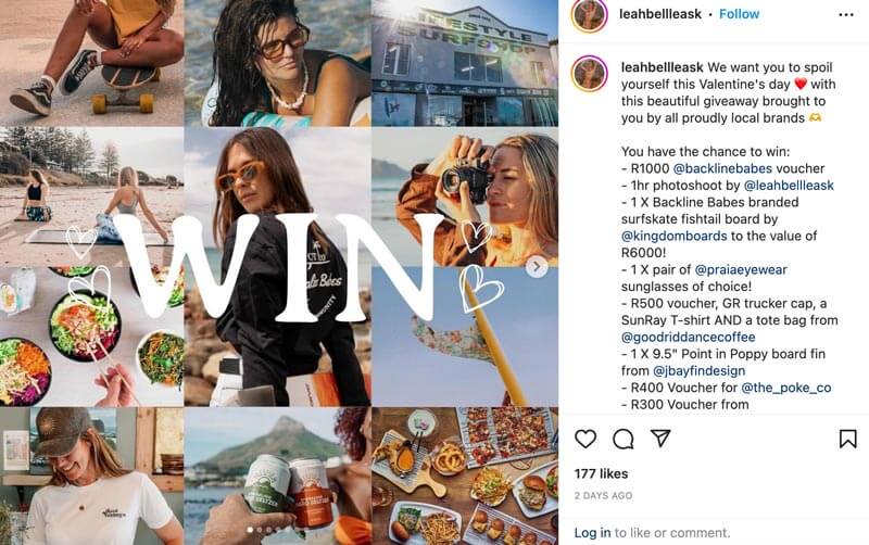 instagram influencer giveaway