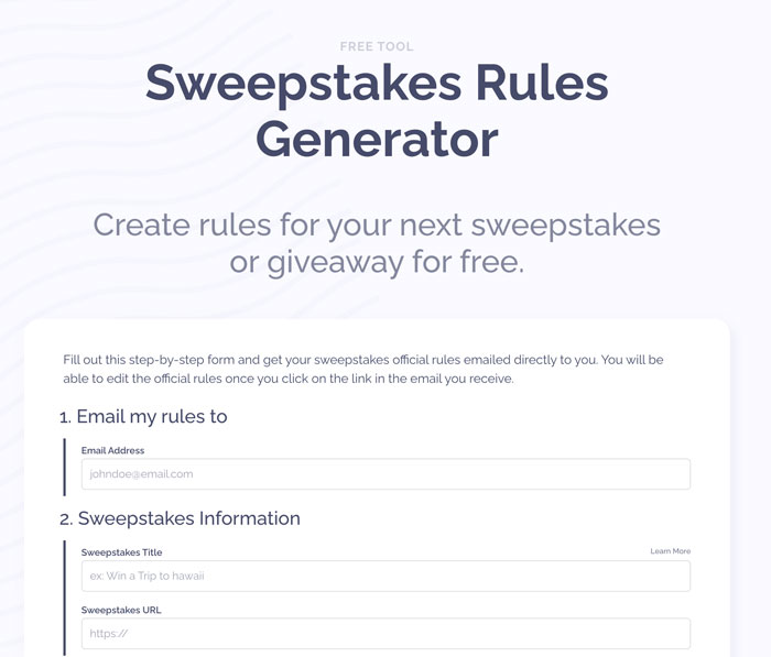 Create Giveaways, Contests and Promotions