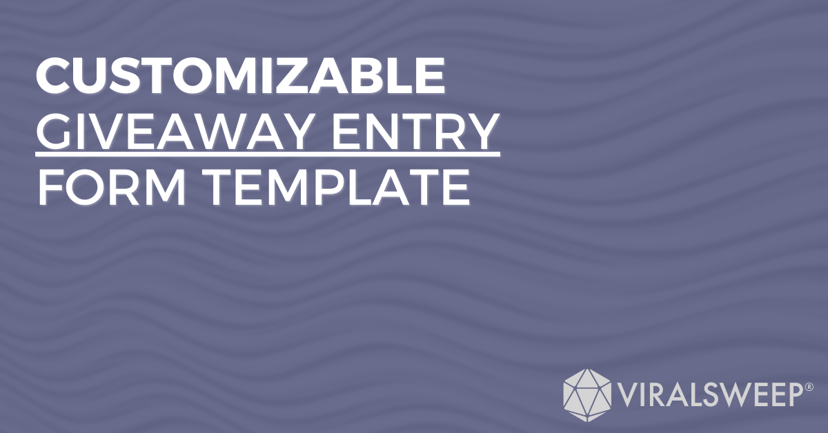 Giveaway Entry Form Template