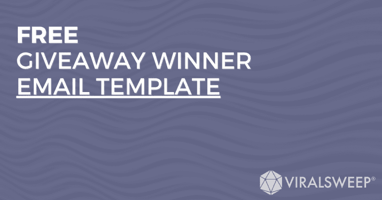 Free giveaway winner email template