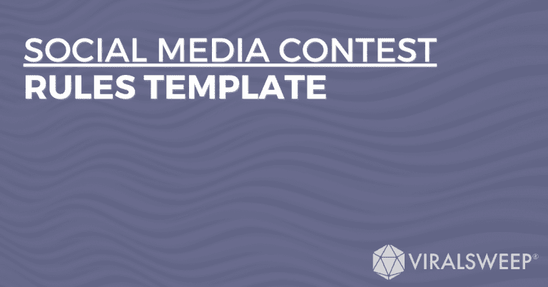 Social media contest rules template