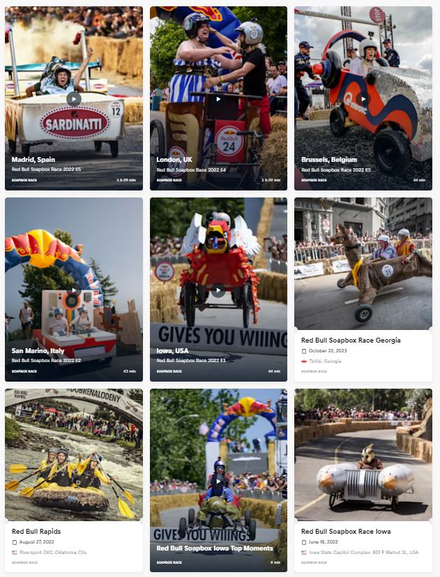 Contest marketing success example - Redbull soapbox race