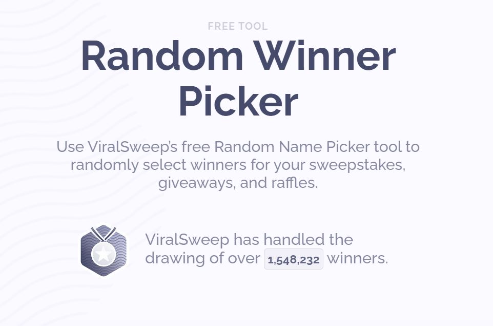 ViralSweep's Random Winner Picker