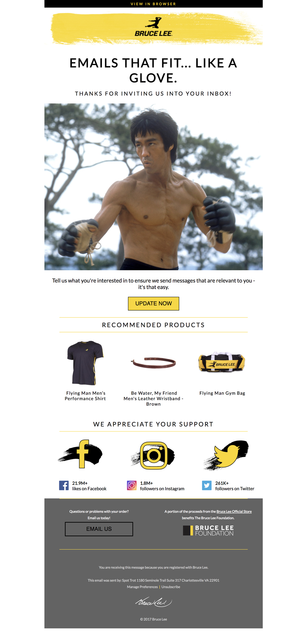 Bruce Lee Mamba Mentality Email Blast