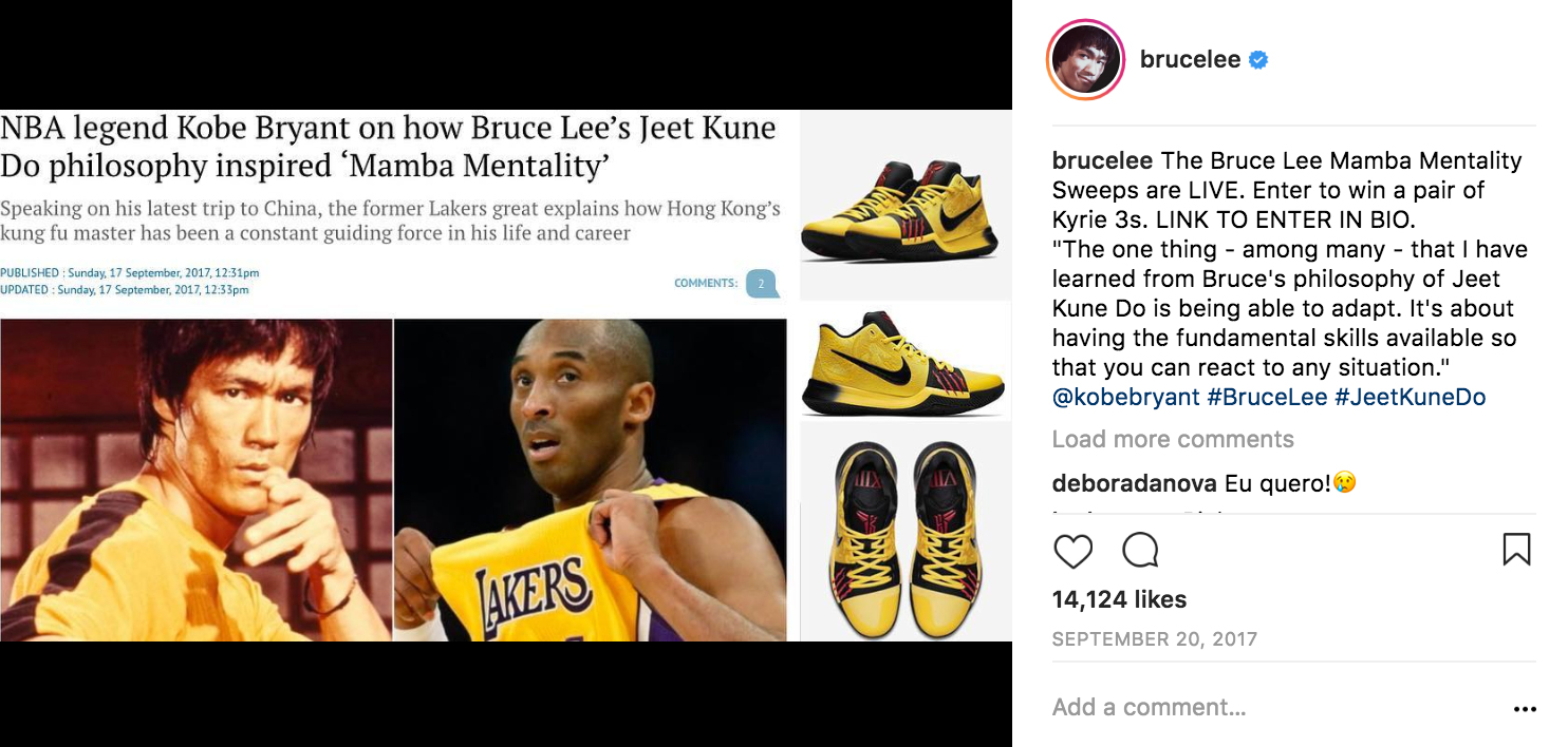Bruce Lee Mamba Mentality Instagram Posts