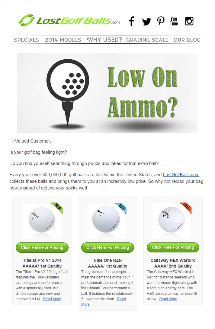 LostGolfBalls: Low On Ammo